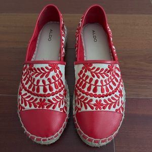 LIKE NEW Aldo Embroidered Espadrilles